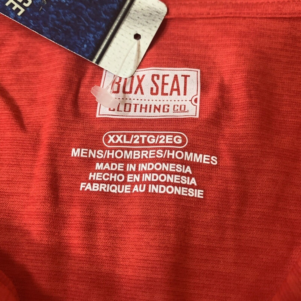 Box Seat Clothing Co‎ Men's XXL Polo Shirt Red Wisconsin Badgers - Picture 3 of 5